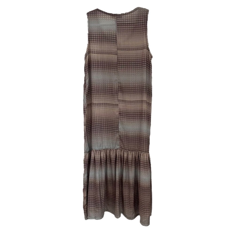 Bryn walker silk tank ruffle bottom maxi multicolor dress - Picture 3 of 3